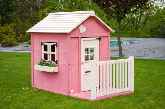 Domek ogrodowy dla dzieci Sweet Pink z tarasem