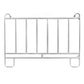 Panel ogrodzeniowy | 1600 mm - pionowe belki
